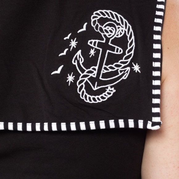 NEW Hell Bunny XS Nautical Collared Dress Size XS - Picture 5 of 8